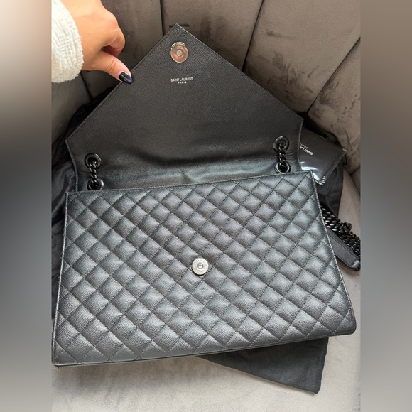 Saint Laurent Tri-Quilt Matelasse Envelope Bag - Picture 5 of 13